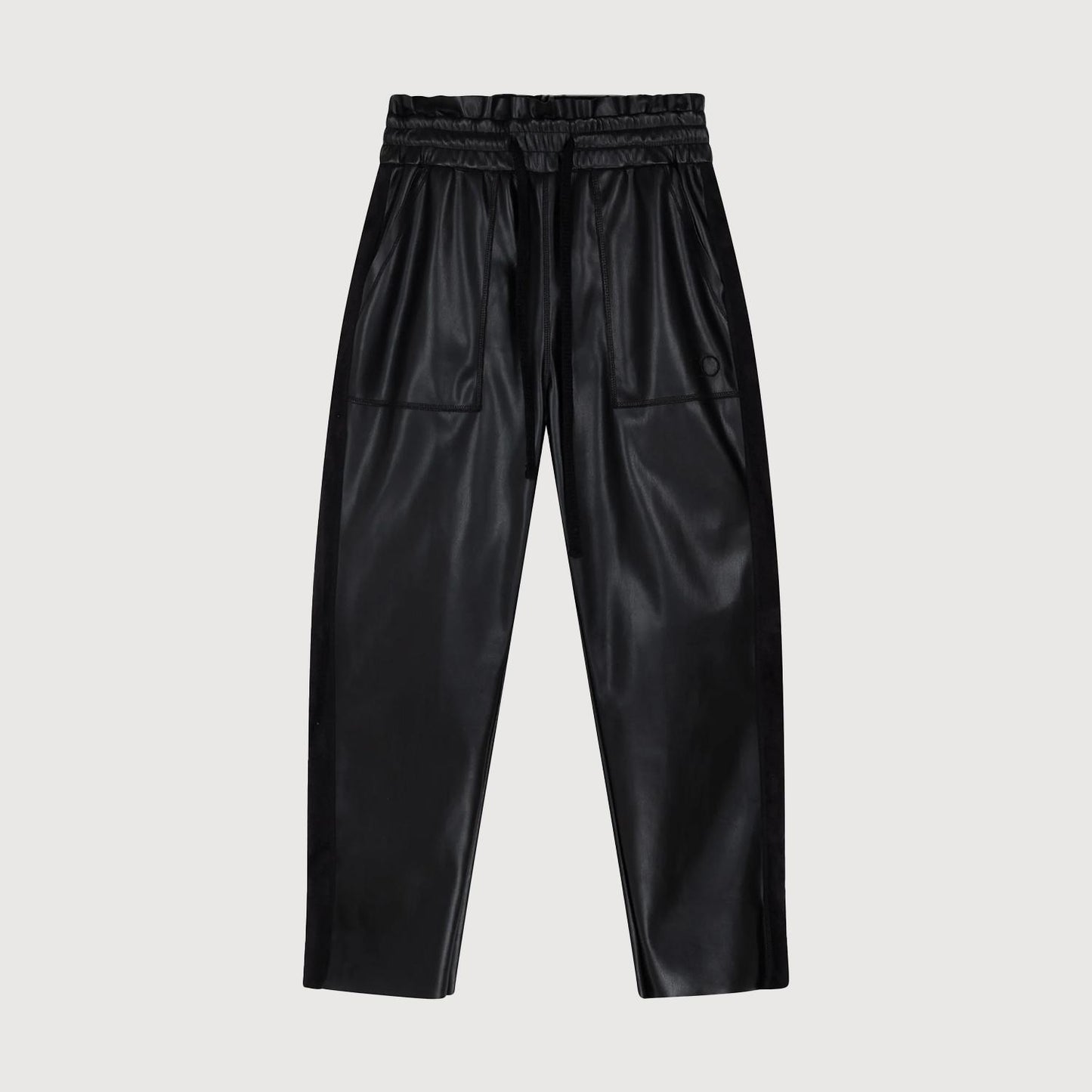 10 Days Damen Hose Leatherlook Side Panel Jogger 20-011-3203 in Schwarz