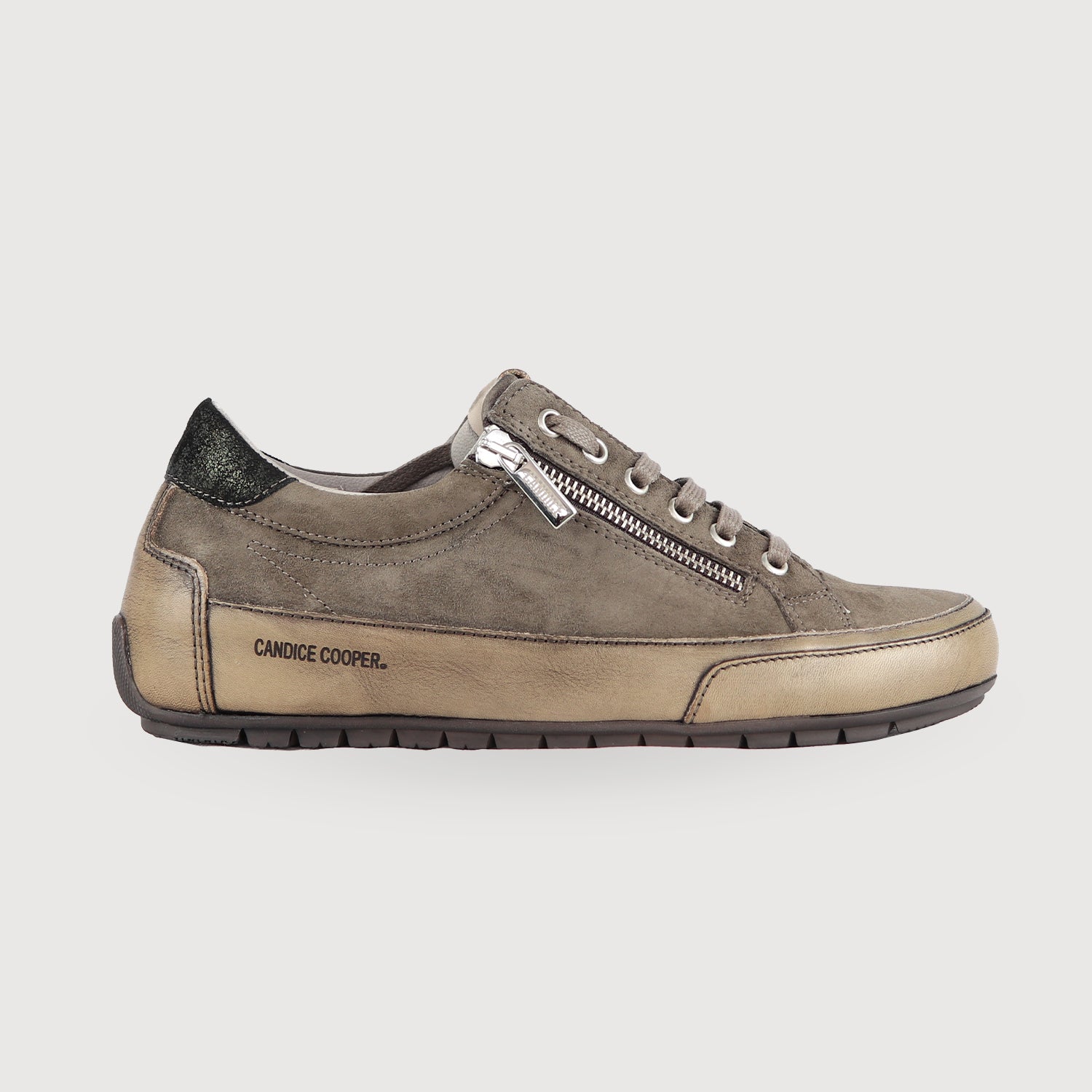 Candice Cooper Rock Deluxe Zip Fur Sneaker Donna – Pelle Scamosciata E Vera Lana