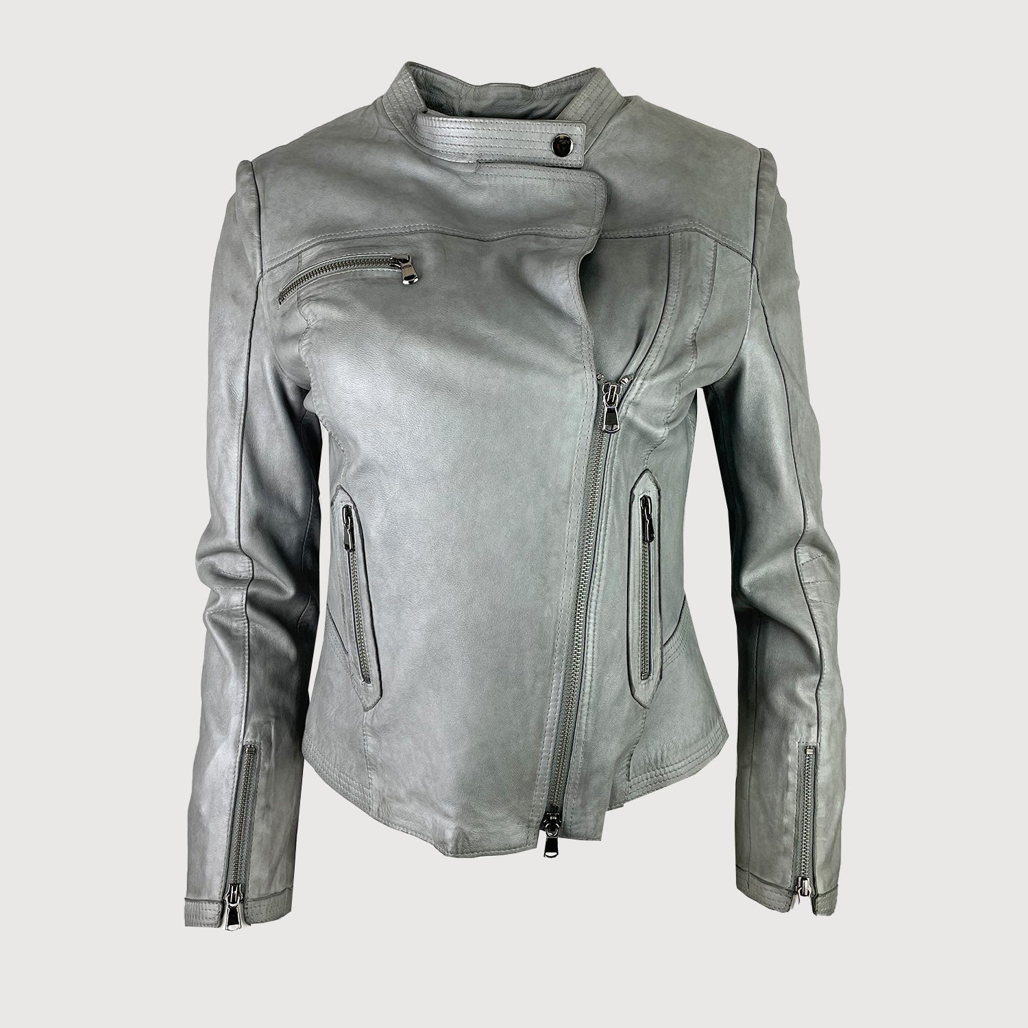 Schyia Damen Lederjacke 046l Julia in Steel Wpp – Herzstück