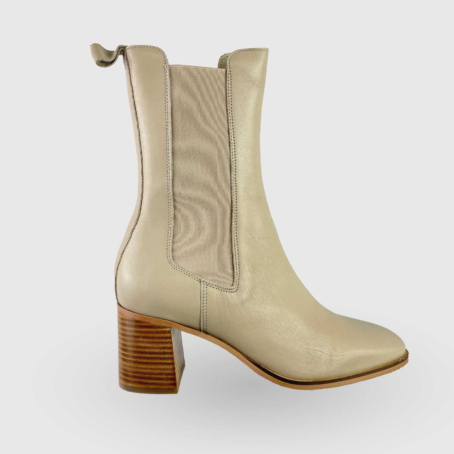 Lazamani Damen Boots in Beige – Herzstück Online Shop