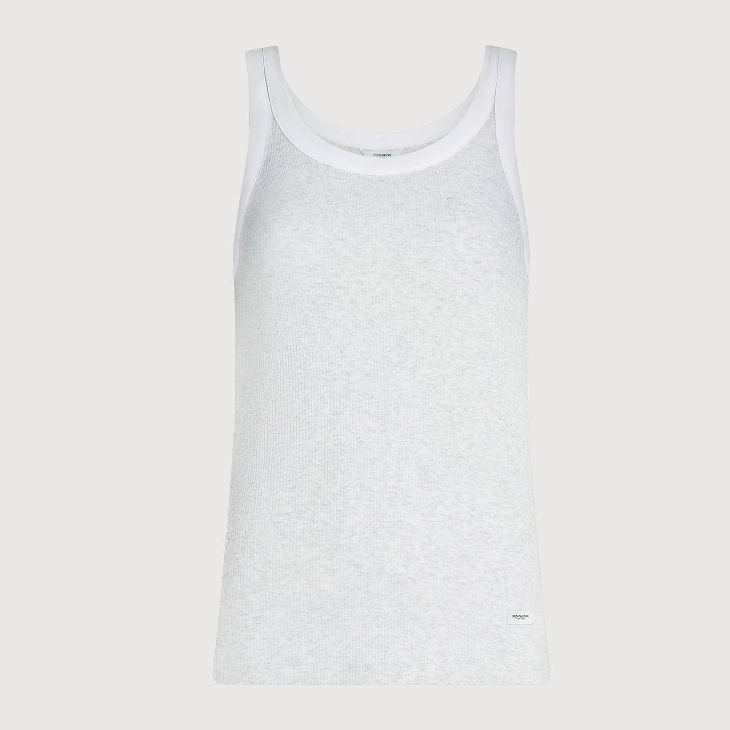 PENN&INK-Singlet-S25F1640LTD-grey-melange-white