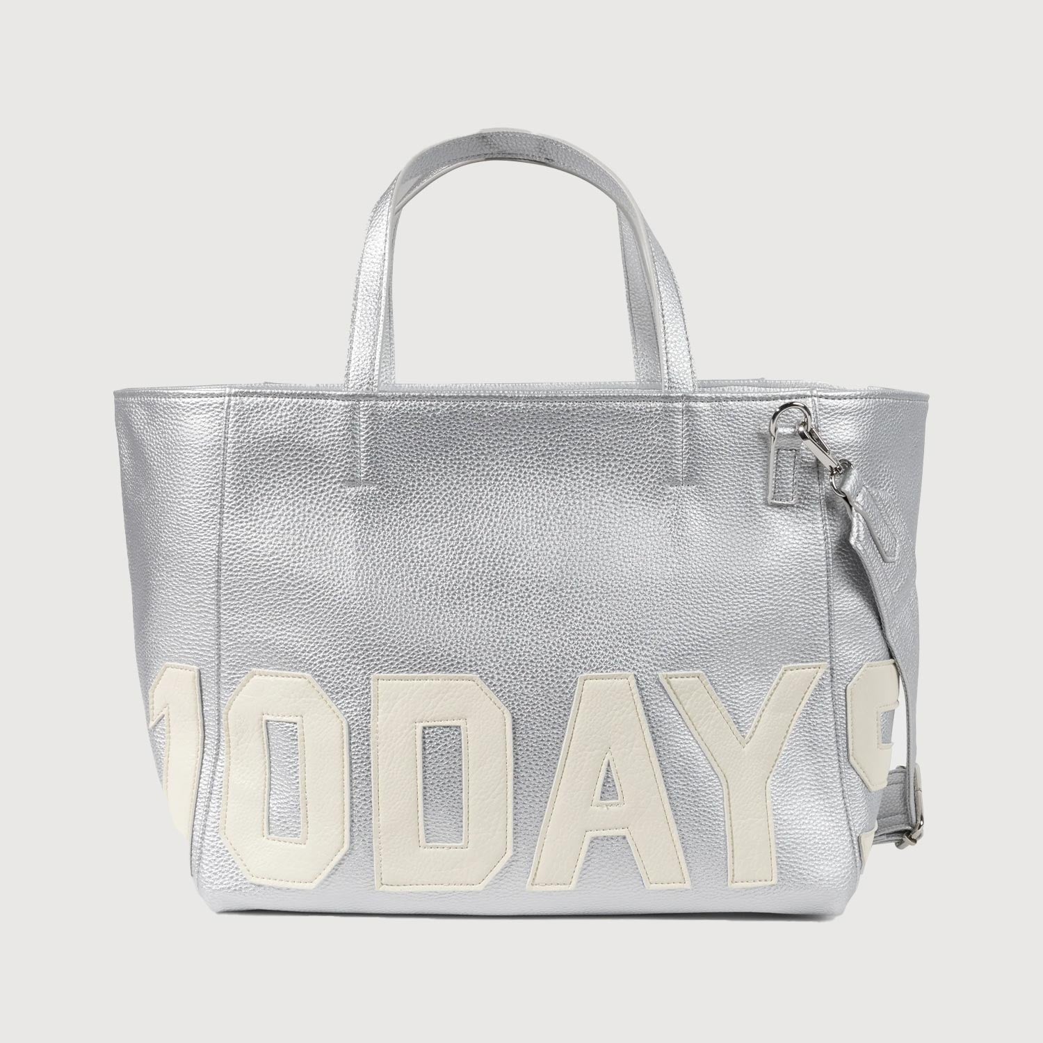 Shopper Tasche Shopper Geflochten Silber Schultertasche