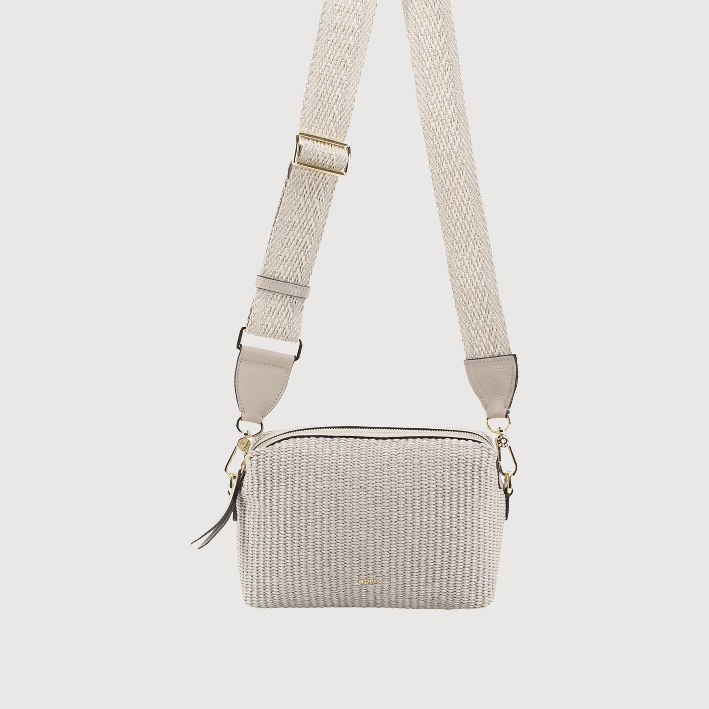 Abro Damen Umhängetasche KAIA Stoff Raffia 031793-80 43 sahara