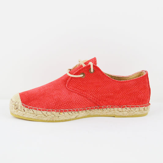 FRED DE LA BRETONIERE Damen Schnür Espadrilles in Rot