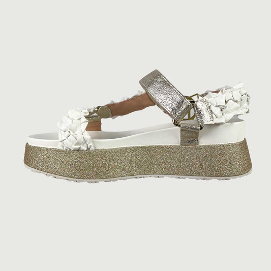 Liujo Damen Sandale Frida 28 in white gold