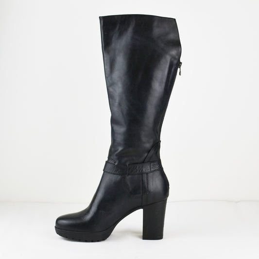 JANET SPORT Damen STIEFEL Leder in Schwarz