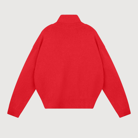 10 Days Damen Turtleneck Sweater Knit 20-611-3204 in Coral Red