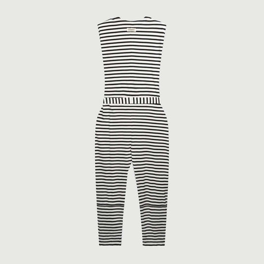 10 Days Damen Proud Jumpsuit Stripes 20-083-4202 in ecru black