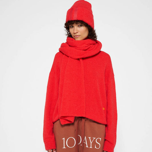 10 Days Damen Schal Soft Knit 20-901-3204 in Coral Red One Size