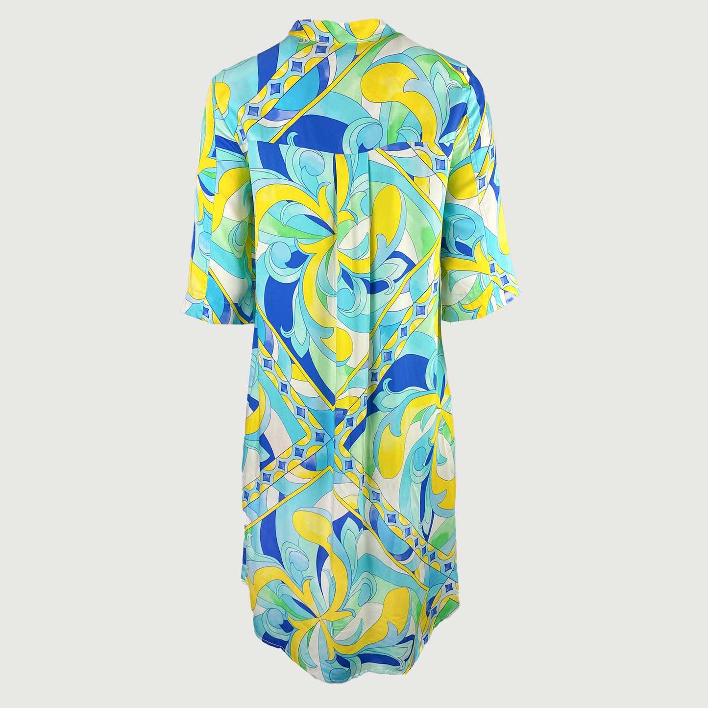 Emily van den Bergh Damenkleid 8245-153253 in 296 yellow blue scarf