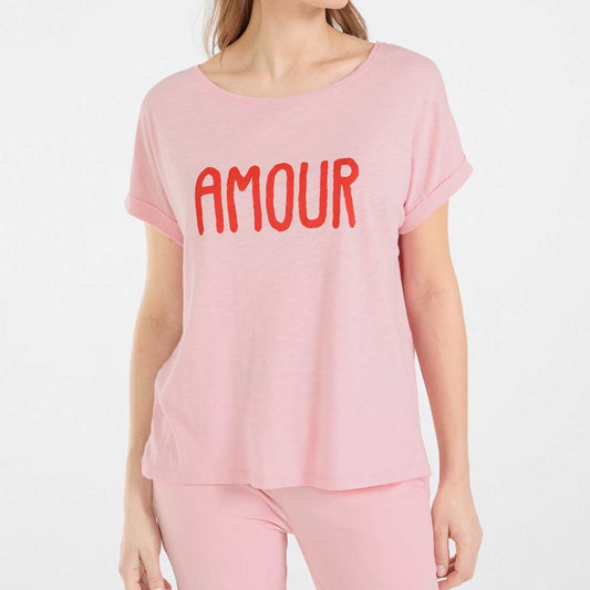 Juvia Damen Shirt Boxy AMOUR 810 21 407 in 720 flamingo