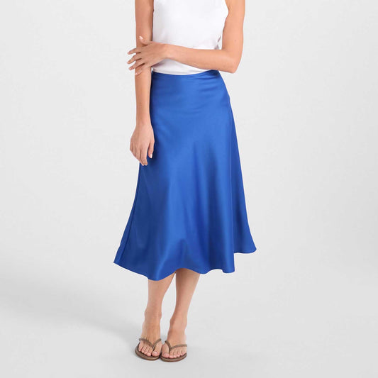 Juvia Damen Satin Rock 846 20 332 in 818 french blue