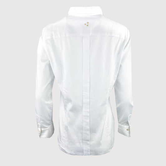 By Mi Damen Bluse XMas Special gold in Weiss