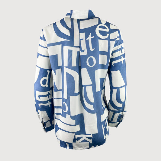 Emily van den Bergh Damen Bluse 8049-154483 in 690 blue