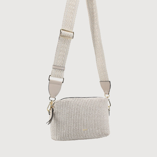 Abro Damen Umhängetasche KAIA Stoff Raffia 031793-80 43 sahara