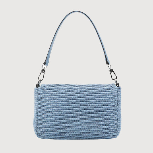 Abro Damen Schultertasche TEMI Raffia classic 031678-83 24 light blue