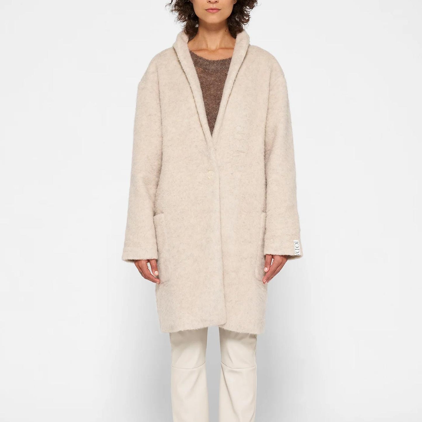 10 Days Damen Woll Mantel 20-572-3204 in Ecru