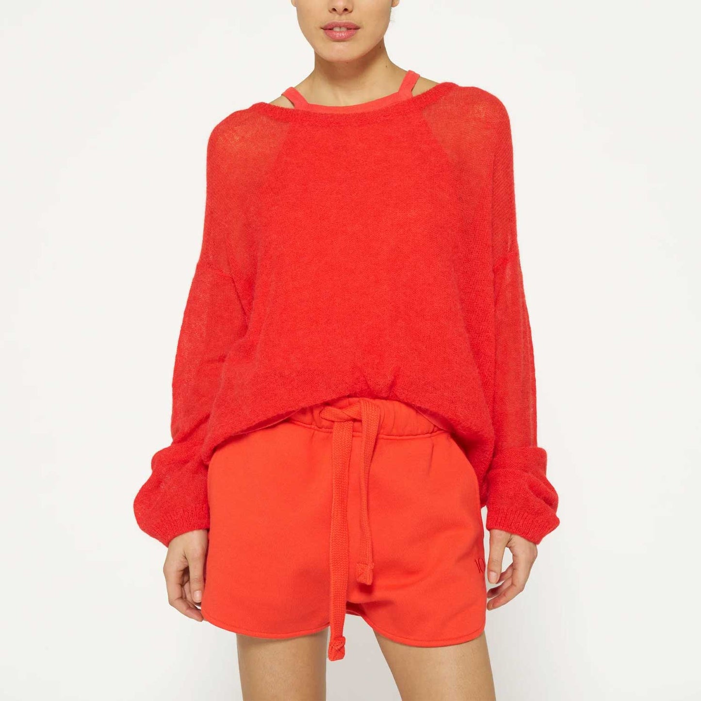 10 Days Damen Sweater Thin Knit 20-618-4202 in poppy red