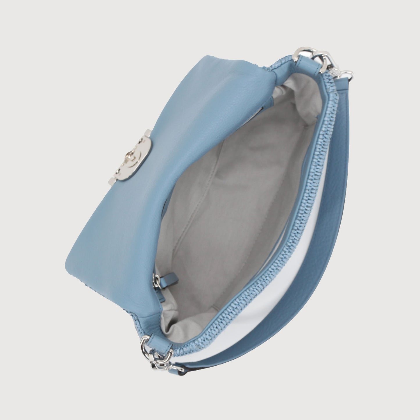 Abro Damen Schultertasche TEMI Raffia classic 031678-83 24 light blue