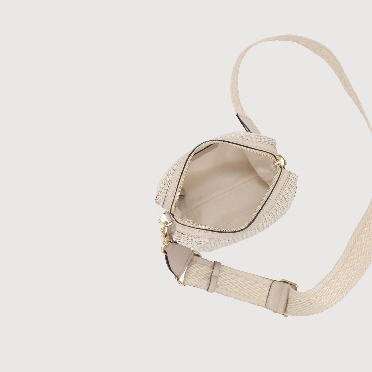 Abro Damen Umhängetasche KAIA Stoff Raffia 031793-80 43 sahara