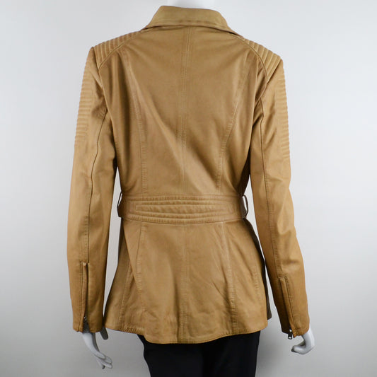 SCHYIA Damen Lederjacke Lammnappa in Butterscotch