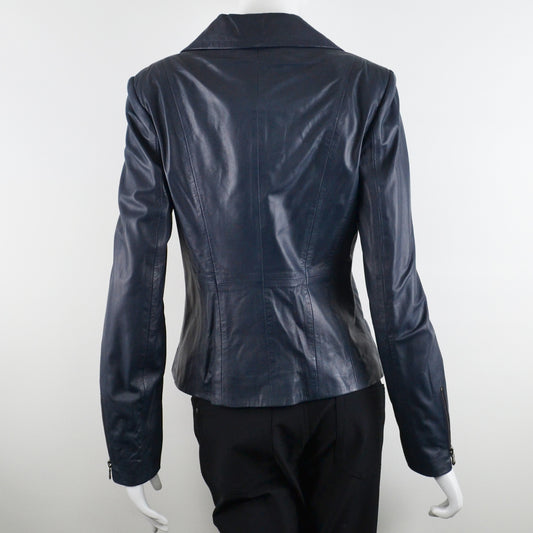 SCHYIA Damen Lederjacke 402 PEGGY in Midnight Blue 402