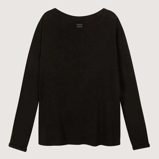 10 Days Damen Longsleeve Linen – 25 770 1012 in Schwarz