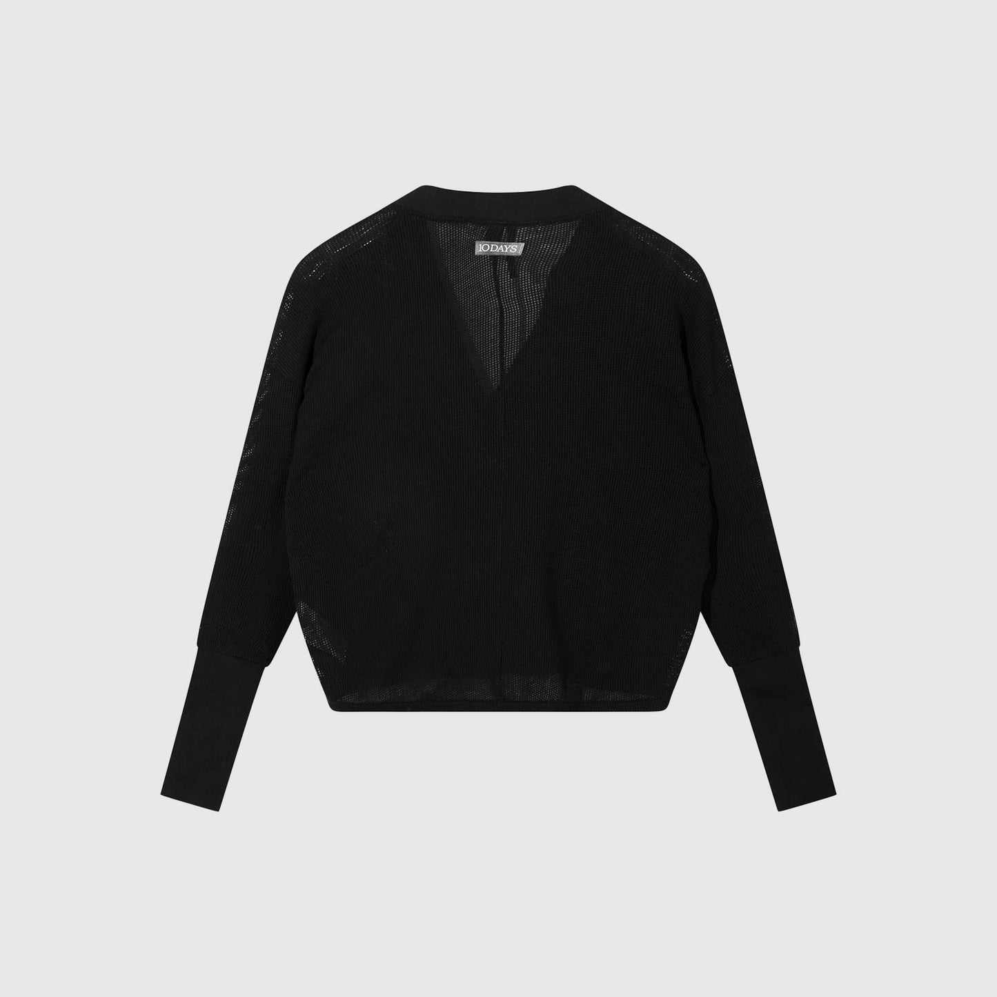 10-Days-Damen-V-neck-Cardigan-Mesh-20-856-6202-Schwarz-04