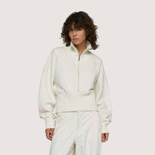 10DAYS Zip Sweater Damen Pearl mit hohem Kragen und Reißverschluss 2