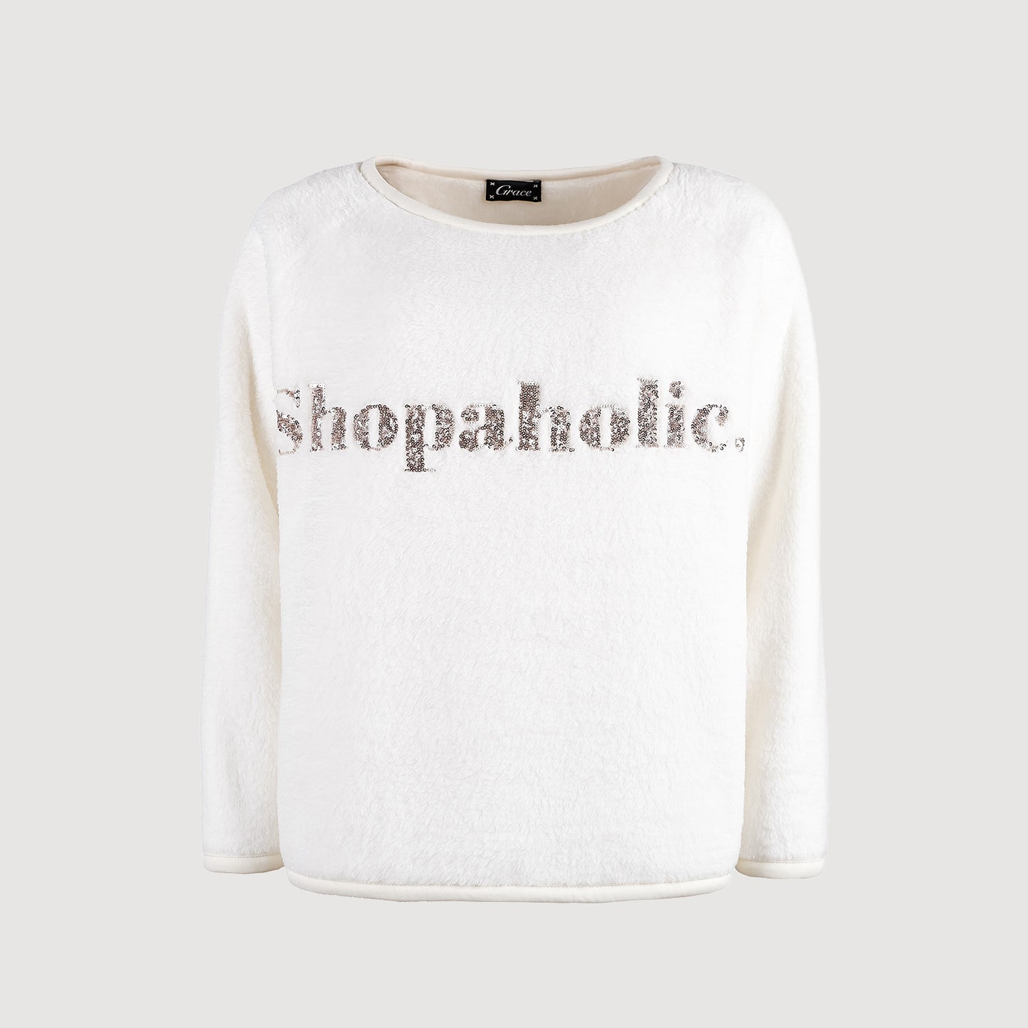 Grace Damen Pullover Teddysweat Shopaholic 438-2142 102