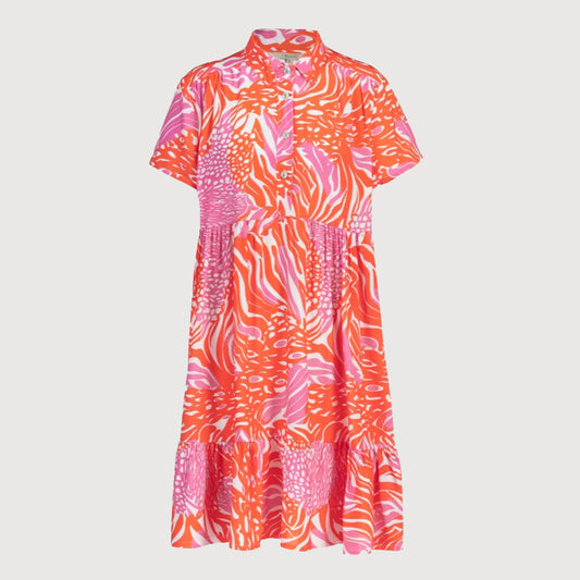 Herrlicher-Kleid-Annamia-Viscose-2767-N6156-36-mandarin