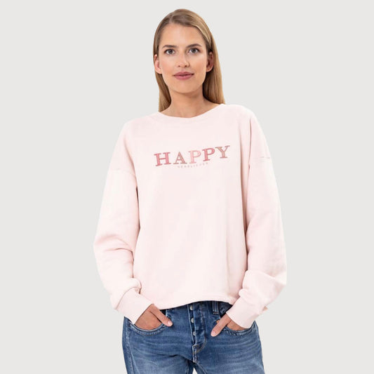 Herrlicher-Damen-Sweat Happy-10194-S1960-001-powder-01