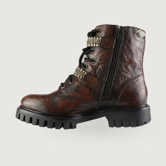 LAZAMANI Damen Herbst Stiefel 85 287 in Cognac Leder