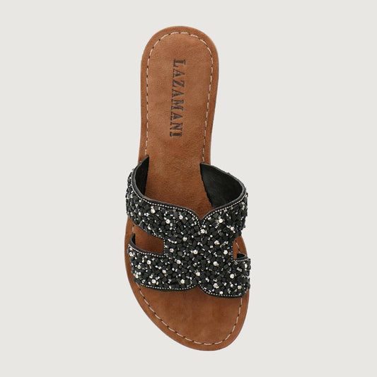 LAZAMANI Damen Sommer Sandale 75 755 in schwarz