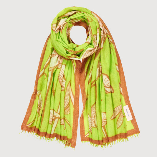 PURSCHOEN Damen Schal 30701 DRAGONFLY woven lime-mokka