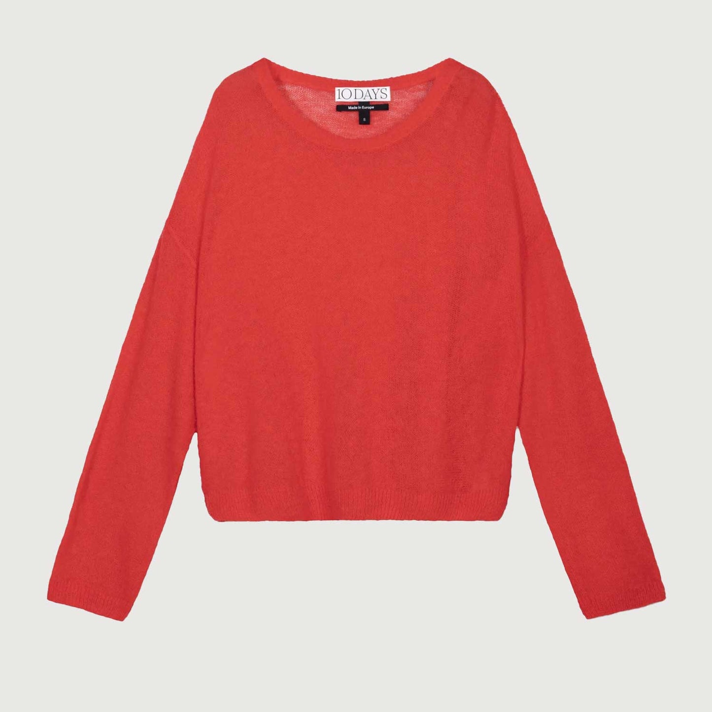 10 Days Damen Sweater Thin Knit 20-618-4202 in poppy red