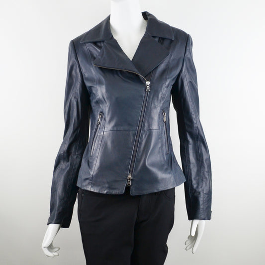 SCHYIA Damen Lederjacke 402 PEGGY in Midnight Blue 402