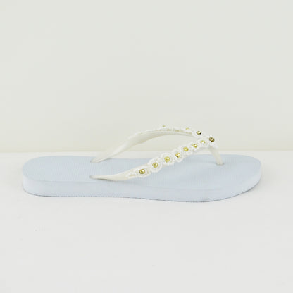 UZURII Elegante Sandalen FLORIS WHITE