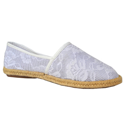 LIKER Espadrilles Sommer Schuhe in Weiss Wind