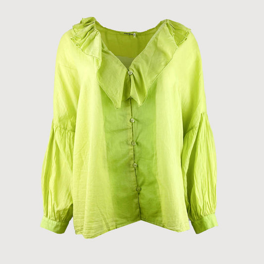 Funky Staff Damen Bluse Elli ELEM-40046 in 775 Lime