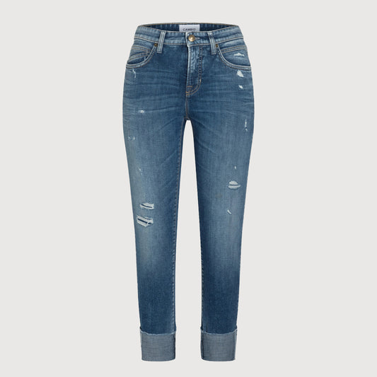 CAMBIO Damen Jeans Kerry 9150 016308 5079 in Dark Destroyed