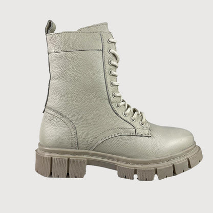 Lazamani Damen Biker Boots 53.592 in Off-White