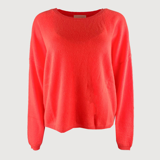 Absolut Cashmere Damen Pullover AC162024C in Corail Fluo