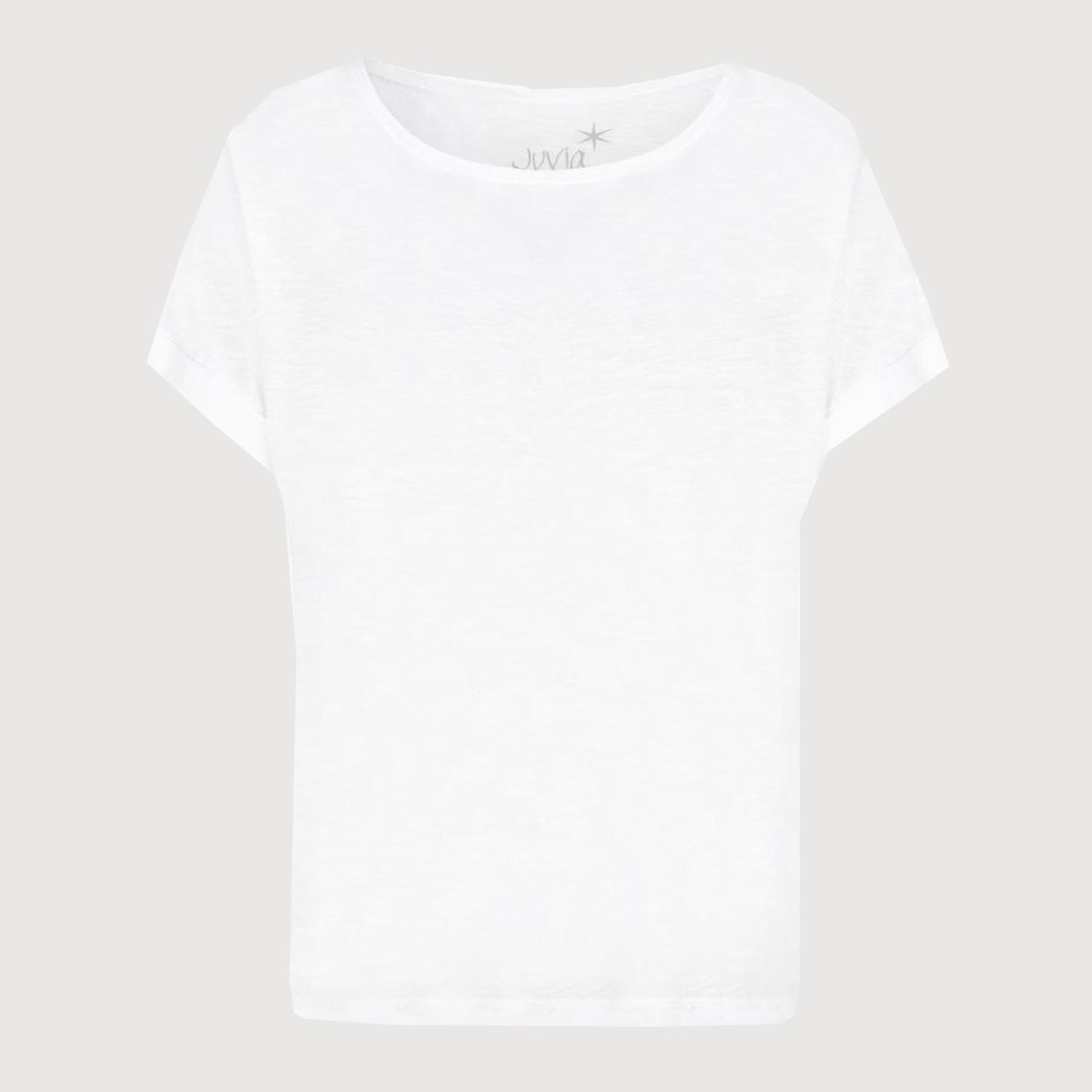 Juvia Damen T-Shirt Boxy 810 00 101 in 100 Weiss