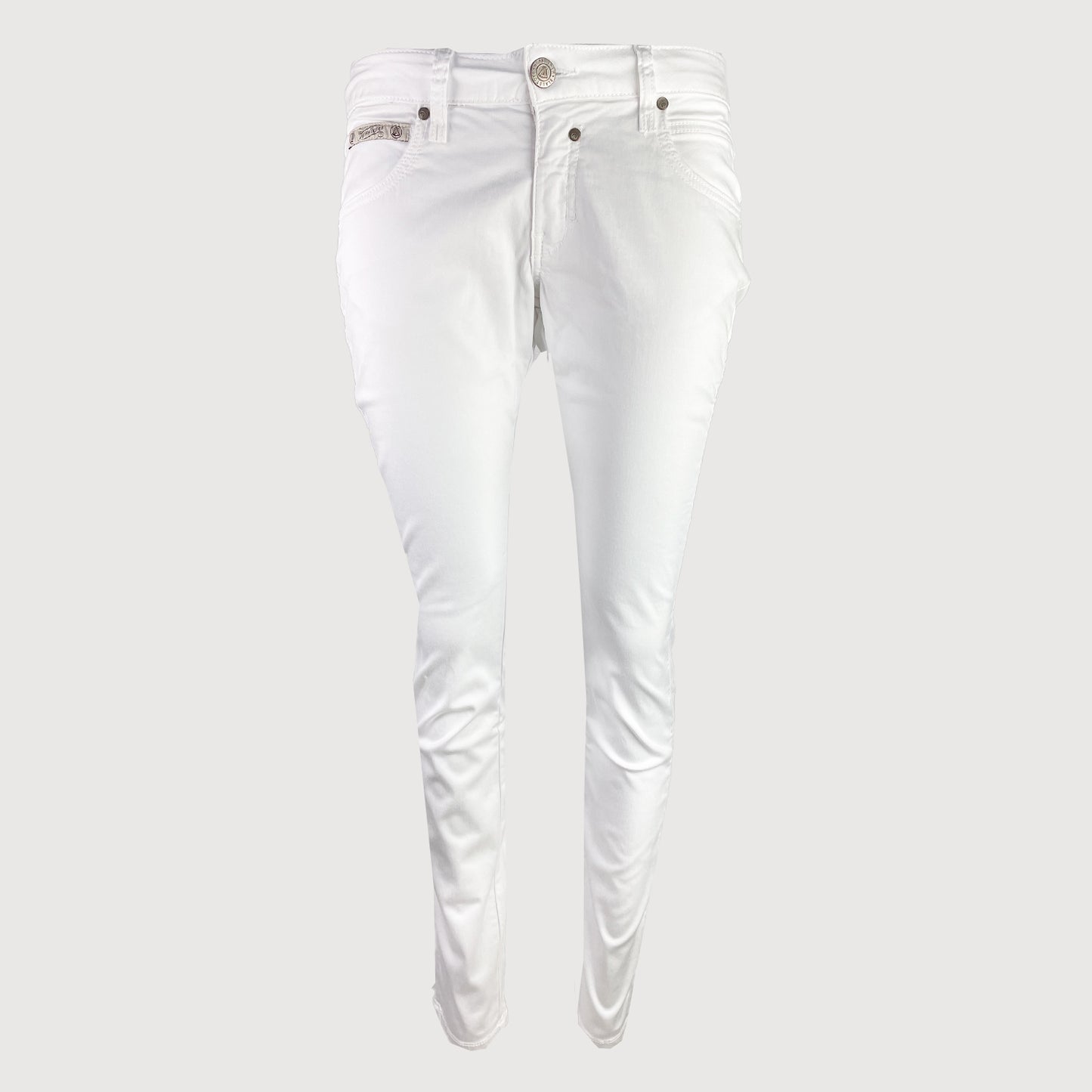 Herrlicher Damen Hose Touch Slim 5705 SN822 10 in Weiss Länge 30