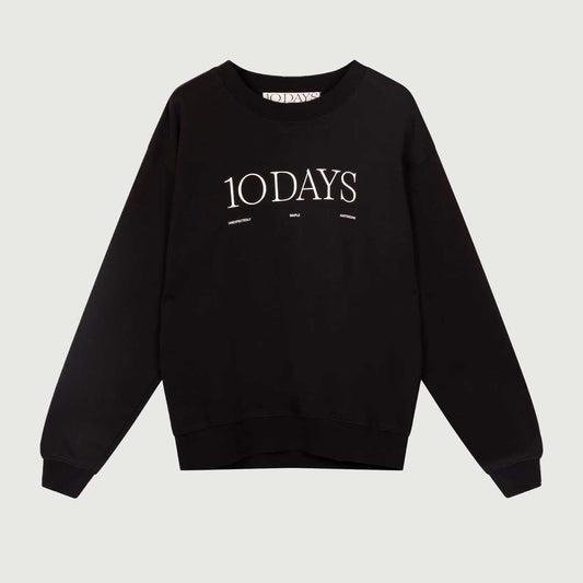 10 Days Damen Sweater Logo 20-803-4201 in Schwarz