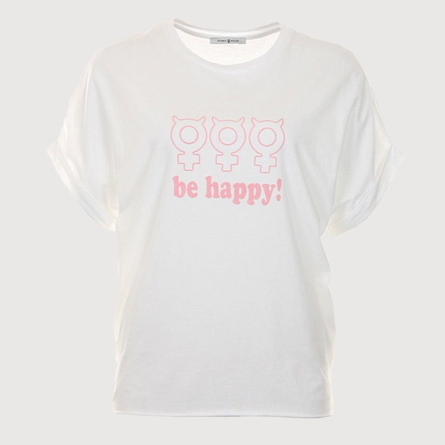 Funky Staff Damen Shirt Ginger Be Happy 58283 in 675 white lotus