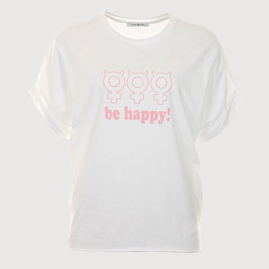 Funky Staff Damen Shirt Ginger Be Happy 58283 in 675 white lotus