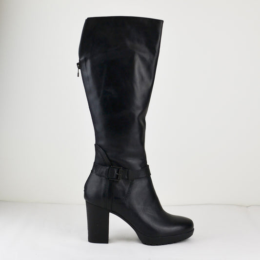 JANET SPORT Damen STIEFEL Leder in Schwarz