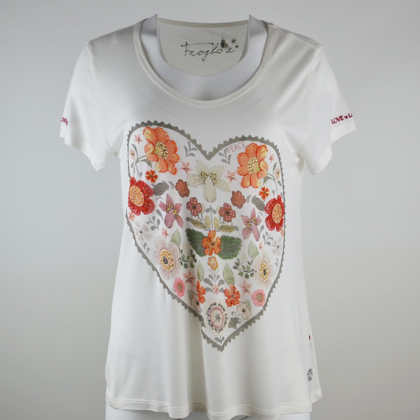 FROGBOX Damen T-Shirt in Weiß Print 875-877655 Weiß